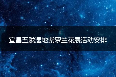 宜昌五陇湿地紫罗兰花展活动安排