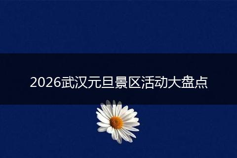 2026武汉元旦景区活动大盘点