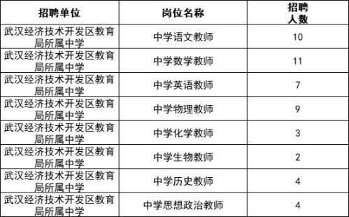 2026武汉经济技术开发区教育系统校园专项招聘教师50人