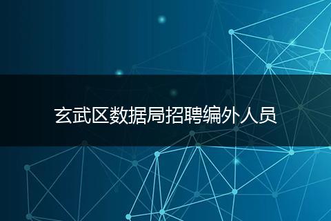 玄武区数据局招聘编外人员