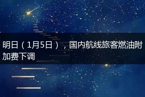明日(1月5日),国内航线旅客燃油附加费下调