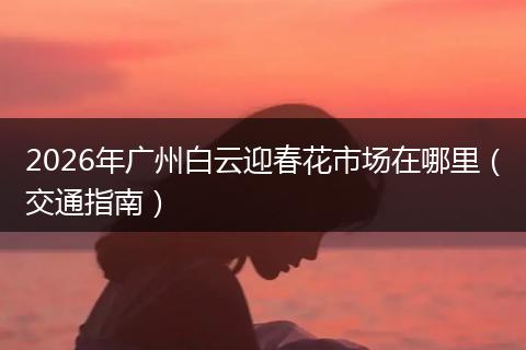 2026年广州白云迎春花市场在哪里(交通指南)