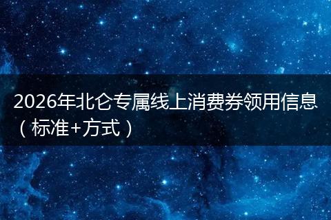 2026年北仑专属线上消费券领用信息（标准+方式）