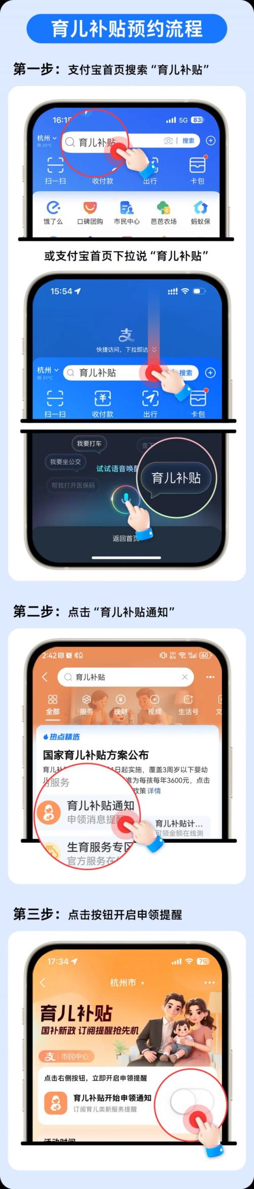 育儿补贴申请入口+步骤汇总（微信+支付宝+网页）