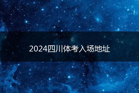 2024四川体考入场地址