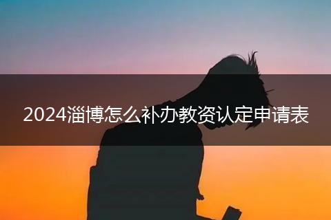2024淄博怎么补办教资认定申请表