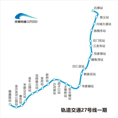 成都地铁27号线一期最新消息