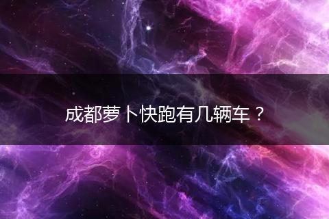 成都萝卜快跑有几辆车？