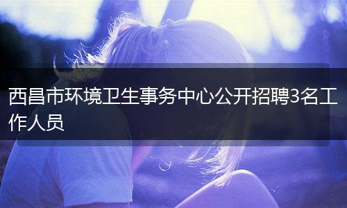 西昌市环境卫生事务中心公开招聘3名工作人员