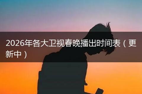 2026年各大卫视春晚播出时间表（更新中）