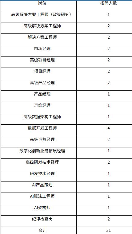 数字重庆政务科技有限公司招聘公告