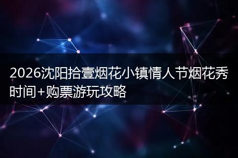 2026沈阳拾壹烟花小镇情人节烟花秀时间+购票游玩攻略