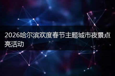 2026哈尔滨欢度春节主题城市夜景点亮活动