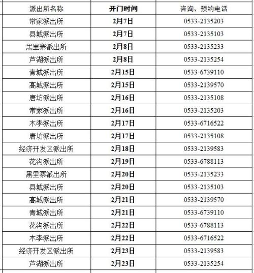 2026春节期间淄博户政窗口办公时间