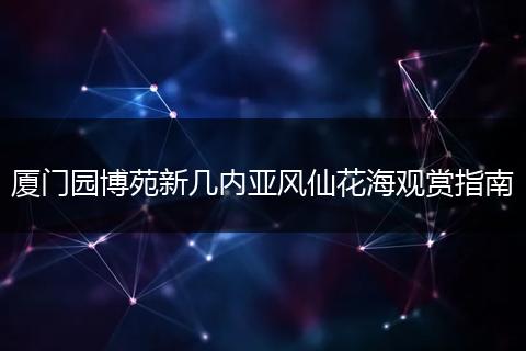 厦门园博苑新几内亚风仙花海观赏指南