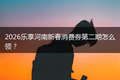 2026乐享河南新春消费券第二期怎么领?