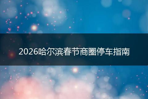2026哈尔滨春节商圈停车指南