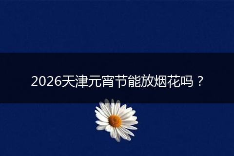 2026天津元宵节能放烟花吗？