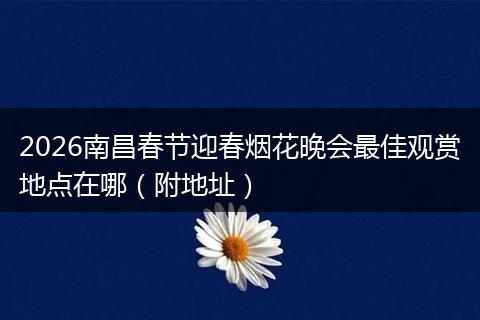 2026南昌春节迎春烟花晚会最佳观赏地点在哪（附地址）