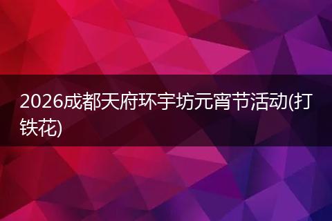 2026成都天府环宇坊元宵节活动(打铁花)