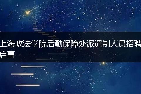 上海政法学院后勤保障处派遣制人员招聘启事
