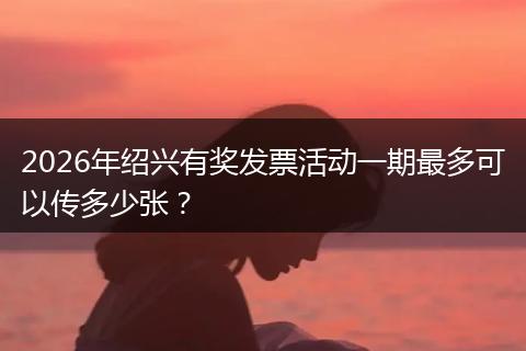 2026年绍兴有奖发票活动一期最多可以传多少张？