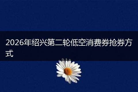 2026年绍兴第二轮低空消费券抢券方式