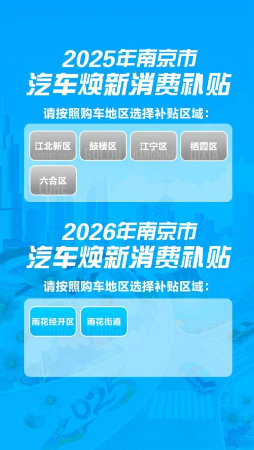 2026南京雨花经济开发区第一轮购车补贴申请流程
