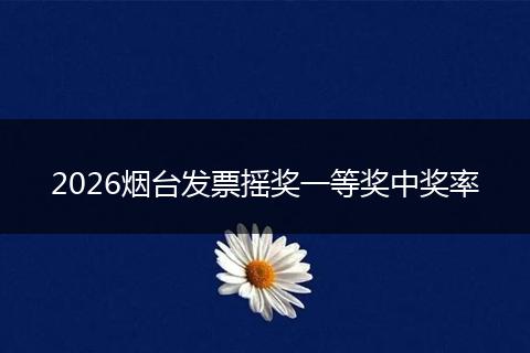2026烟台发票摇奖一等奖中奖率