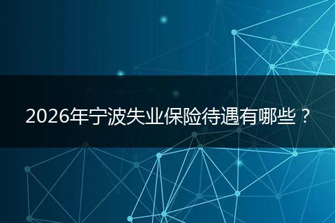 2026年宁波失业保险待遇有哪些?