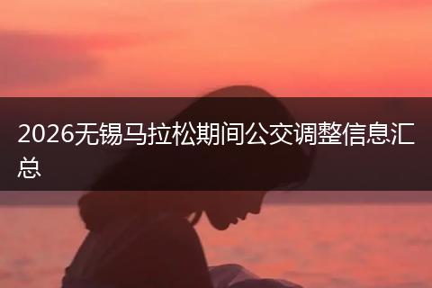 2026无锡马拉松期间公交调整信息汇总
