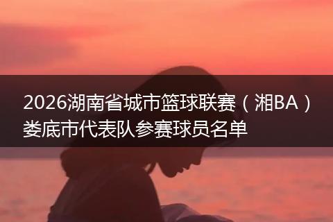 2026湖南省城市篮球联赛（湘BA）娄底市代表队参赛球员名单