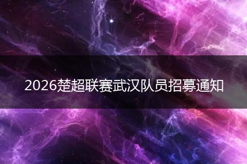 2026楚超联赛武汉队员招募通知