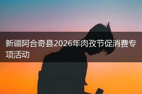 新疆阿合奇县2026年肉孜节促消费专项活动