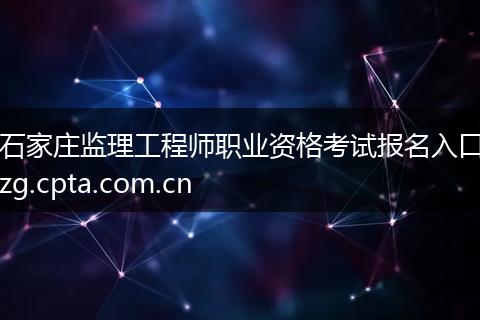 石家庄监理工程师职业资格考试报名入口zg.cpta.com.cn