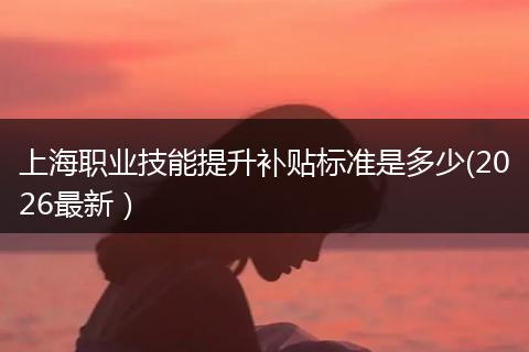 上海职业技能提升补贴标准是多少(2026最新）