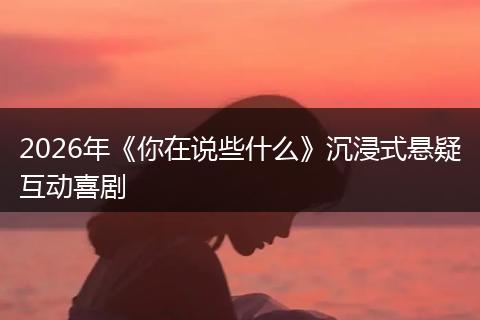 2026年《你在说些什么》沉浸式悬疑互动喜剧