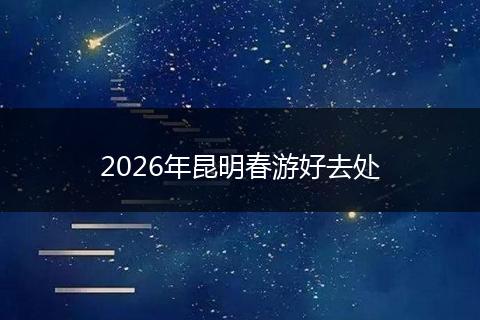 2026年昆明春游好去处