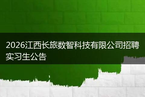 2026江西长旅数智科技有限公司招聘实习生公告