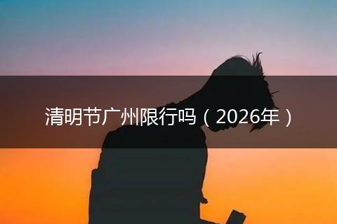 清明节广州限行吗（2026年）