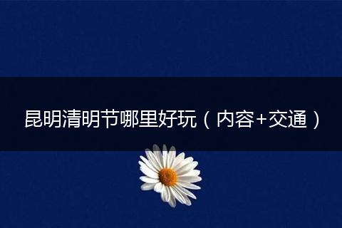 昆明清明节哪里好玩（内容+交通）