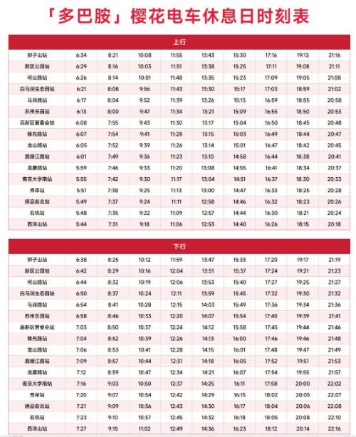 2026苏州有轨电车樱花专属主题电车时刻表