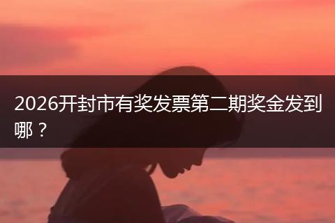 2026开封市有奖发票第二期奖金发到哪？
