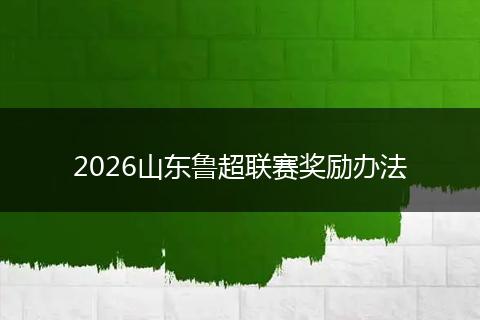 2026山东鲁超联赛奖励办法