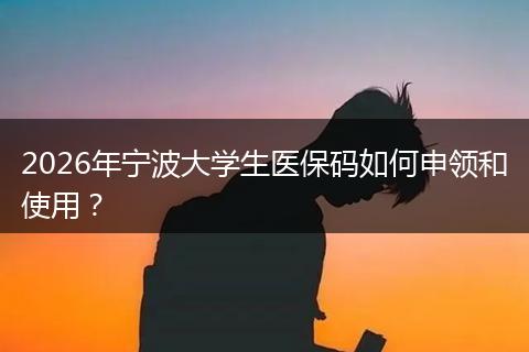 2026年宁波大学生医保码如何申领和使用？