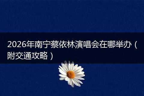 2026年南宁蔡依林演唱会在哪举办(附交通攻略)