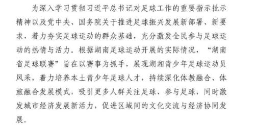2026年湖南省足球联赛（湘超）竞赛规程