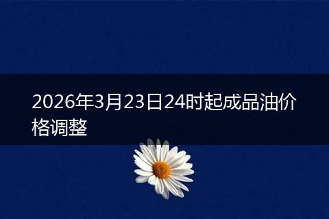 2026年3月23日24时起成品油价格调整