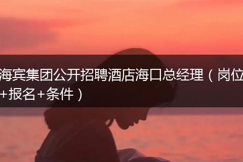 海宾集团公开招聘酒店海口总经理（岗位+报名+条件）