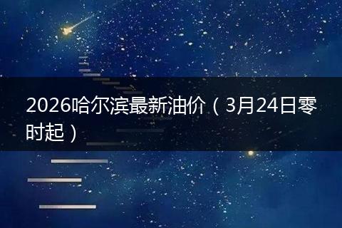 2026哈尔滨最新油价（3月24日零时起）